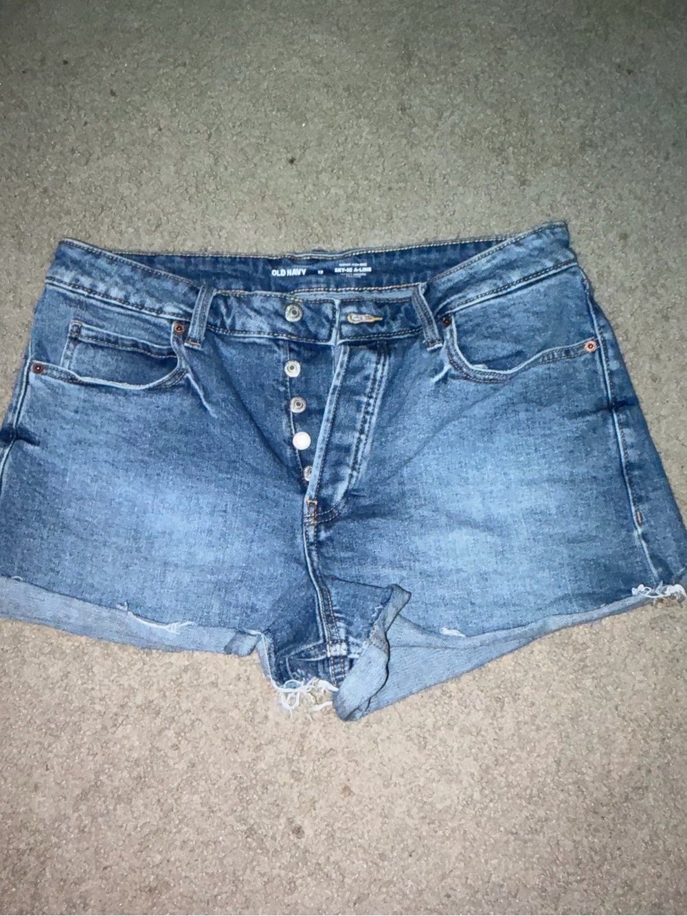 Old Navy Women's Blue Denim Button-Front Shorts